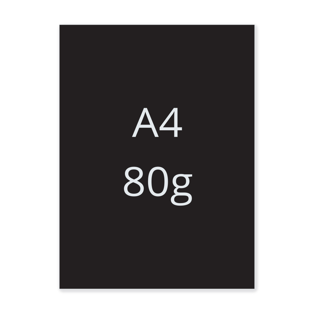 E-shop Farebný papier A4 80g, čierny