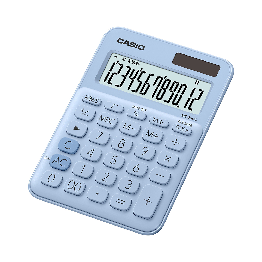 E-shop Kalkulačka Casio MS-20UC, pastelová modrá