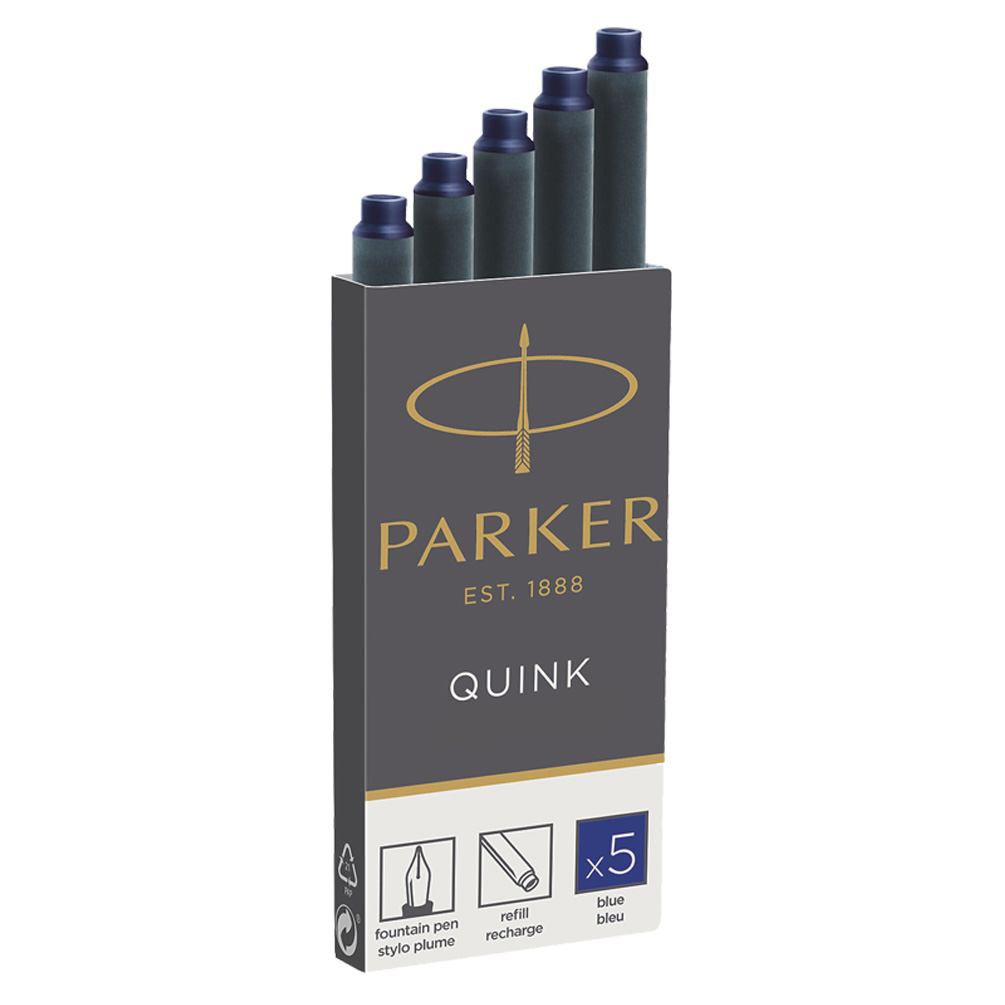E-shop Atramentové bombičky Parker Quink 5ks, modré