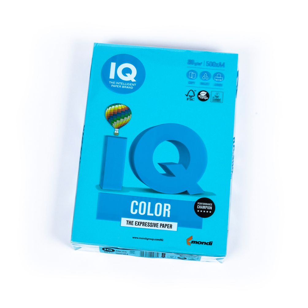 E-shop Farebný papier A4 IQ Color 80g 500ks, sýtomodrý