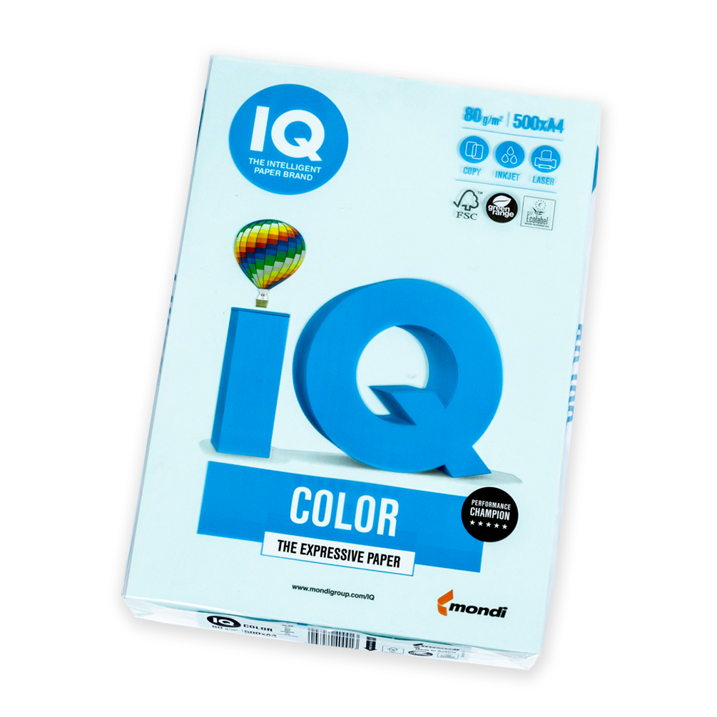 E-shop Farebný papier A4 IQ Color 80g 500ks, modrý