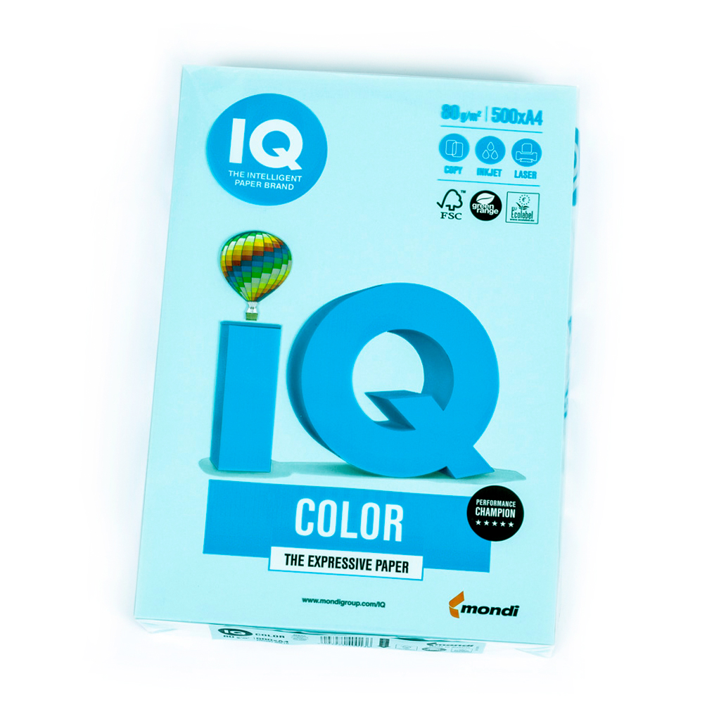 E-shop Farebný papier A4 IQ Color 80g 500ks, blankytný