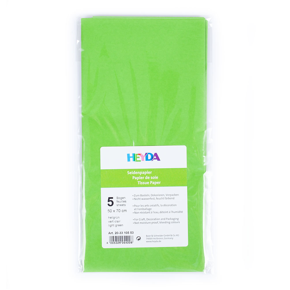 E-shop Hodvábny papier 50x70cm 5ks, zelený