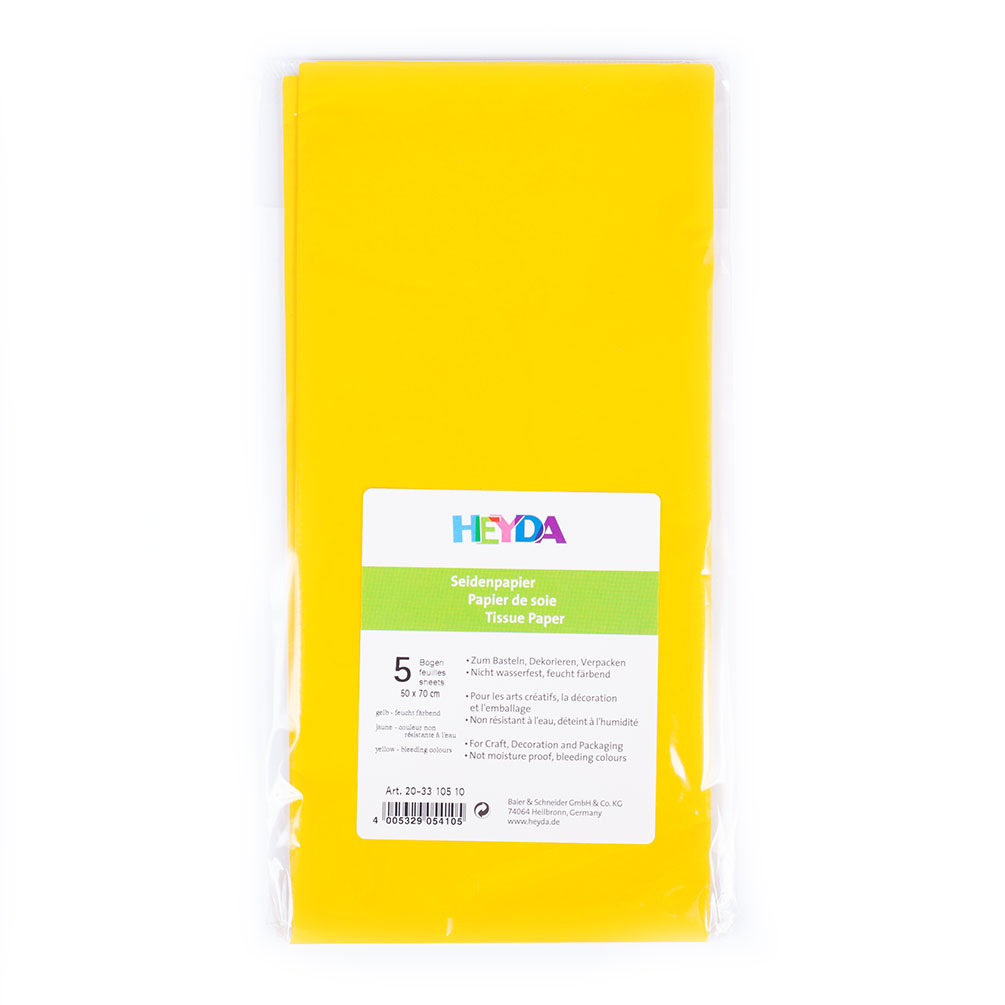 E-shop Hodvábny papier 50x70cm 5ks, žltý
