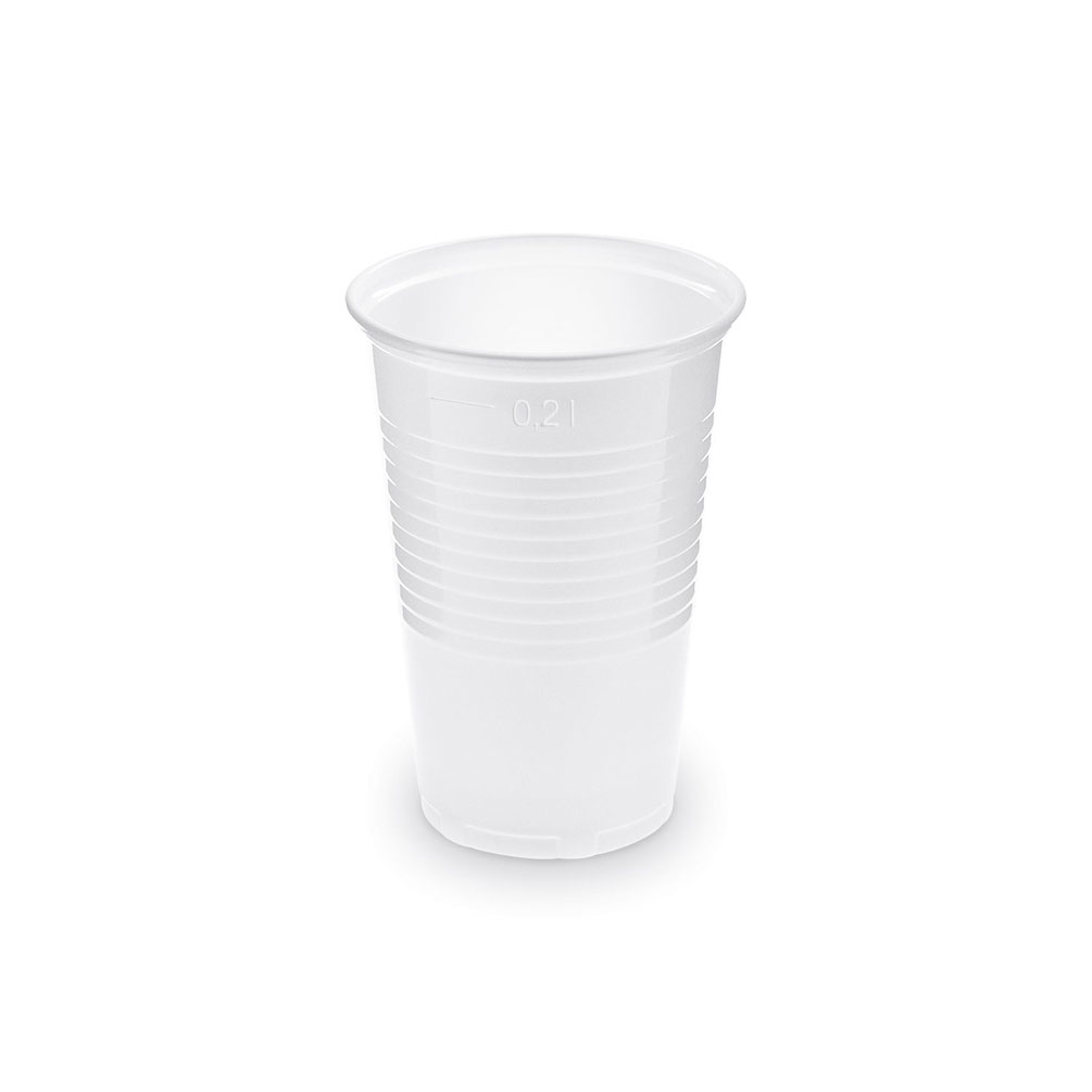 E-shop Plastový pohár 200ml 100ks, biely