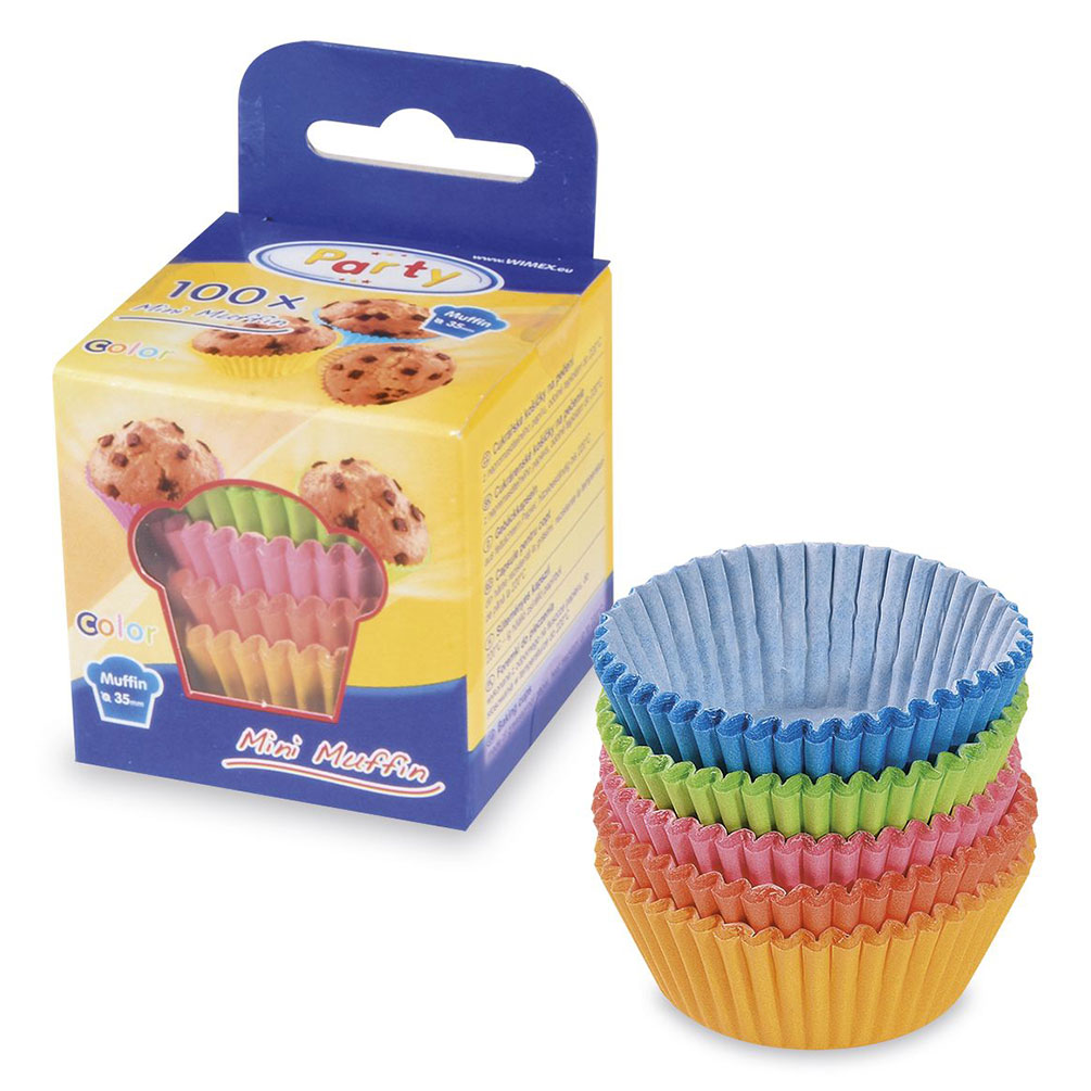 E-shop Košíčky na mini muffiny 100ks, farebné