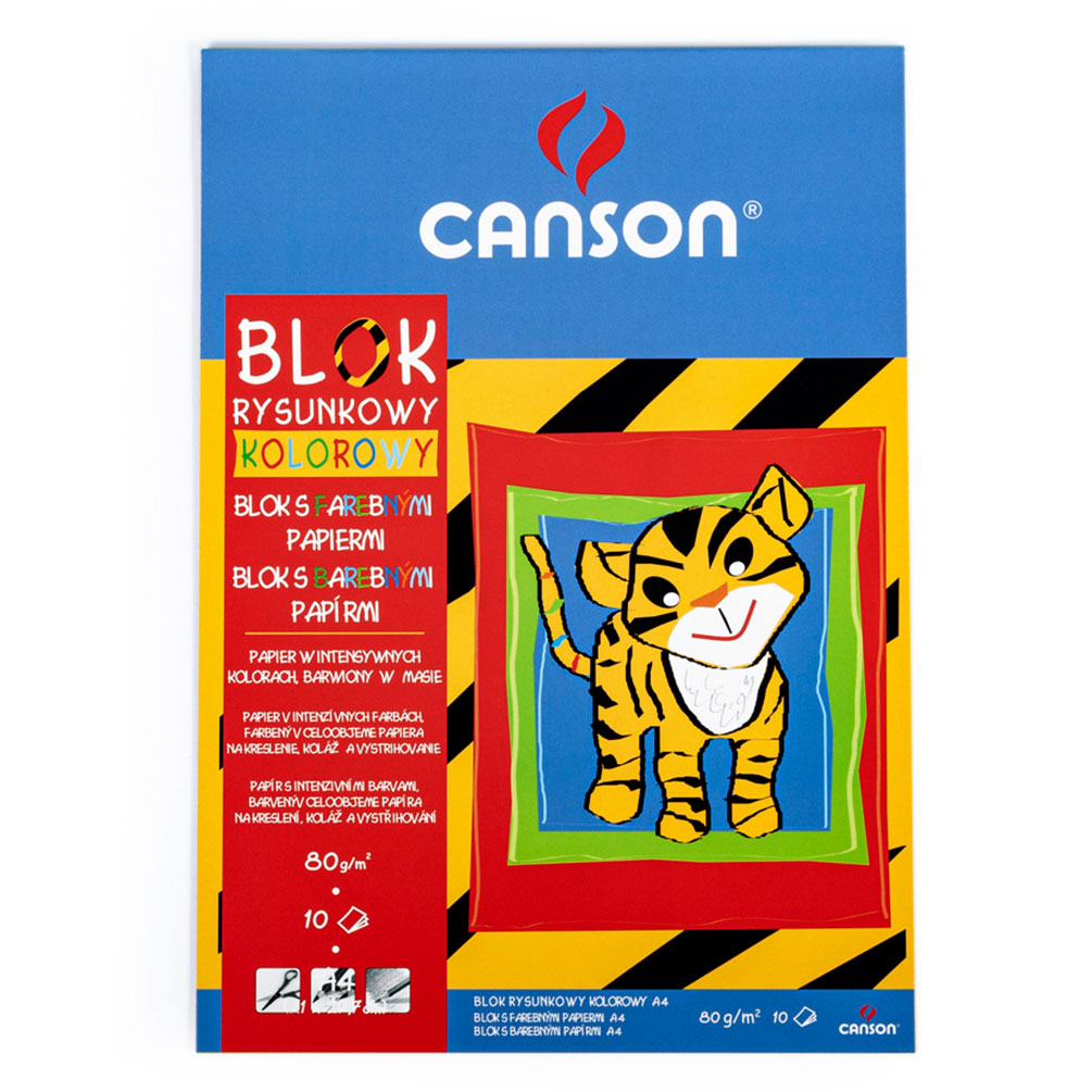 E-shop Blok farebných papierov Canson A4 10listov 80g