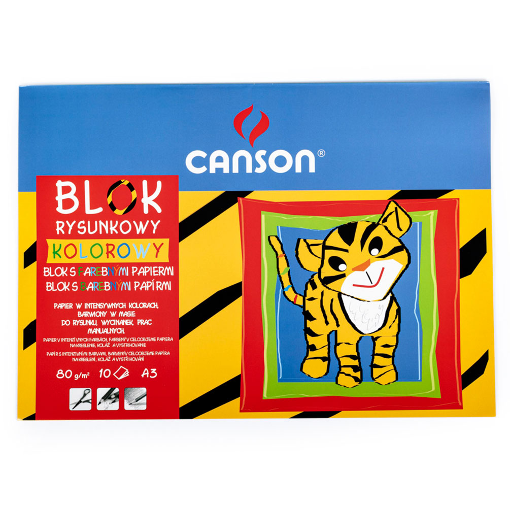 E-shop Blok farebných papierov Canson A3 10 listov 80g