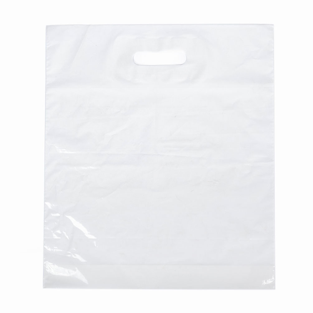 E-shop Igelitová taška s priehmatom 39x45cm, biela