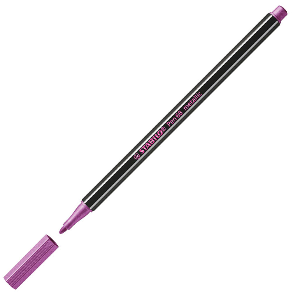 E-shop Fixka STABILO Pen 68 Metallic, ružová