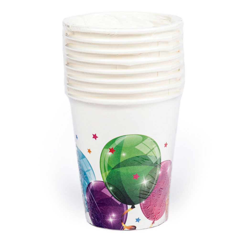 E-shop Papierový pohár Balóny 200ml 8ks