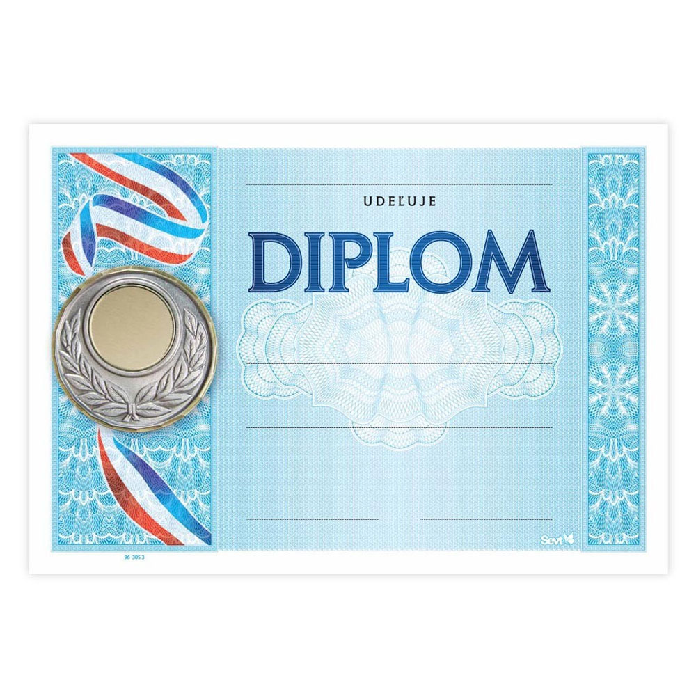 E-shop Diplom A4 Medaila, modrý