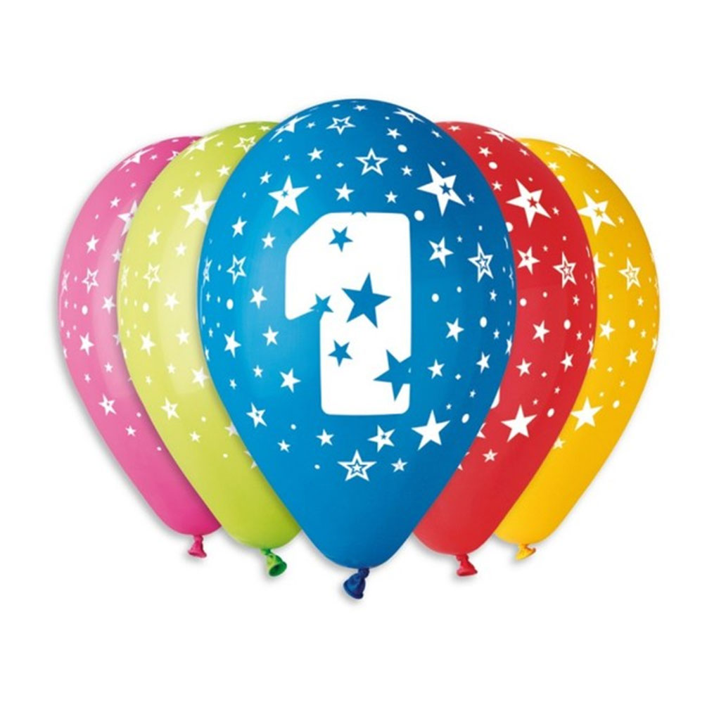 E-shop Balóny s číslom 1 hviezdy 5ks