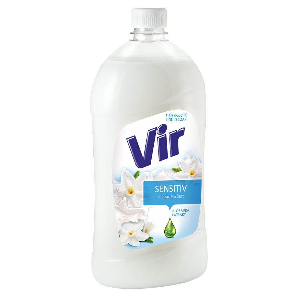 Tekuté mydlo Vir 1l sensitiv, náhradná náplň