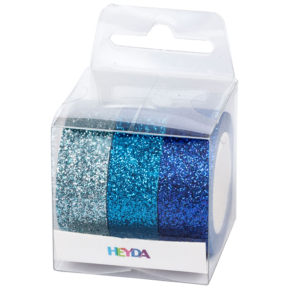 E-shop Lepiaca páska glitrová 3ks modrá mix
