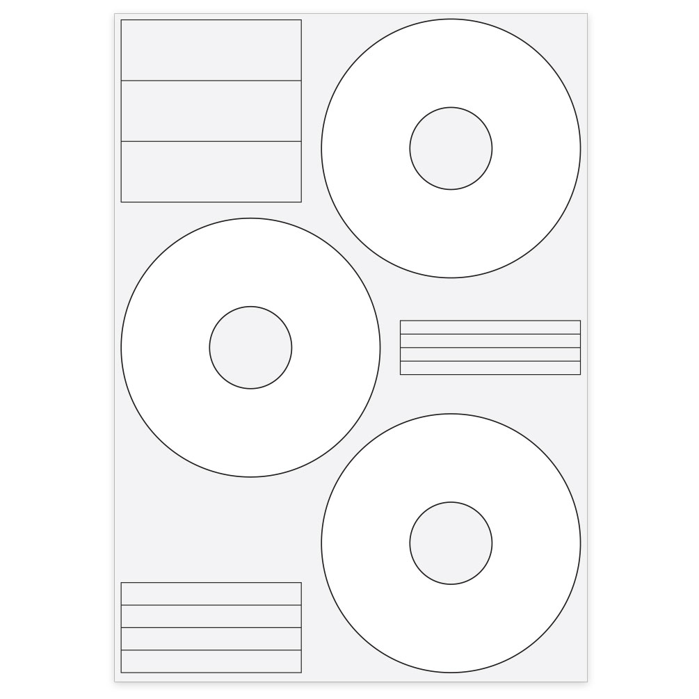 E-shop Etiketa A4 na CD biela