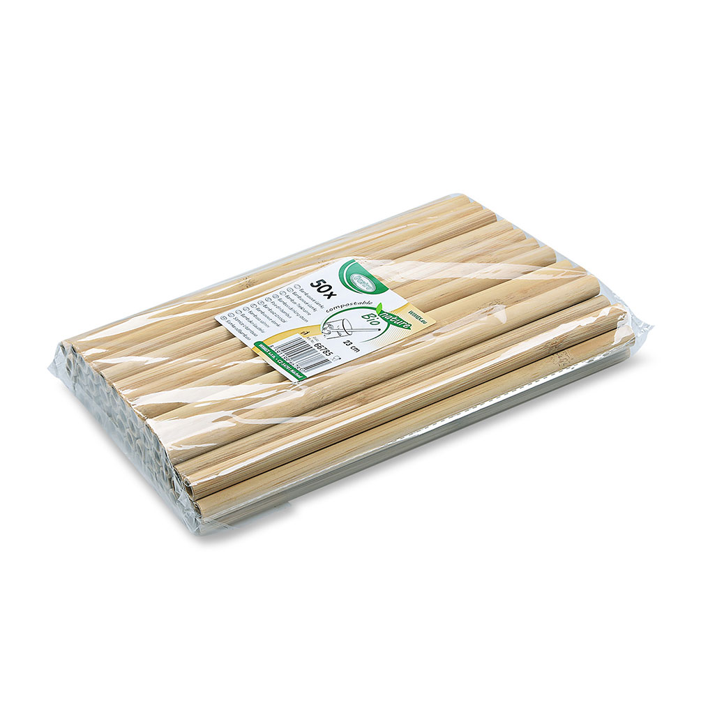 E-shop BIO slamky 23cm 50ks bambusové