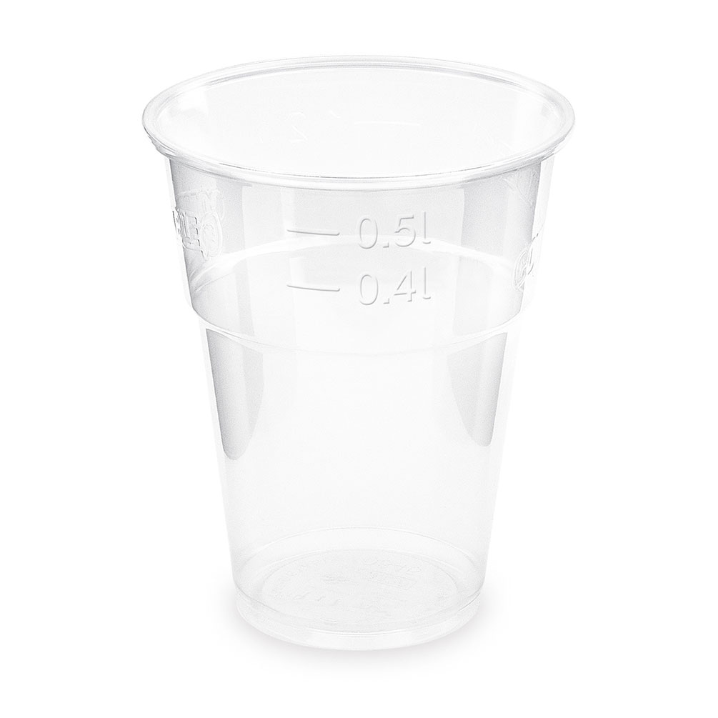 E-shop BIO Plastový pohár 500ml 50ks, priehľadný