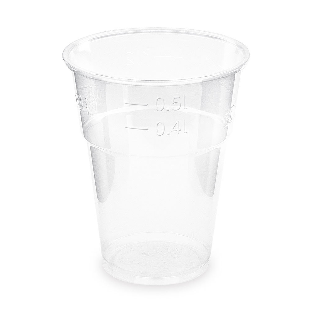 E-shop BIO Plastový pohár 500ml 10ks, priehľadný