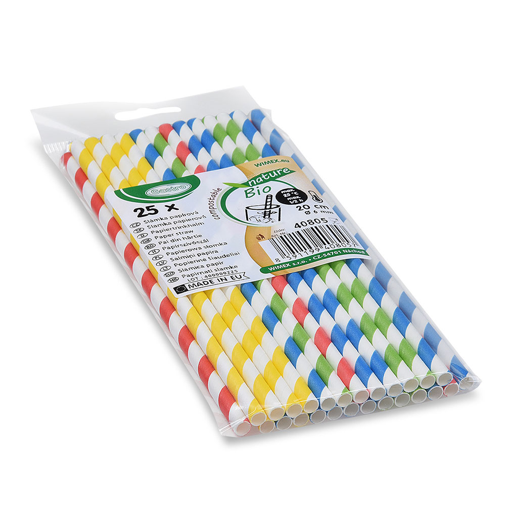 E-shop Slamky papierové 25ks farebné
