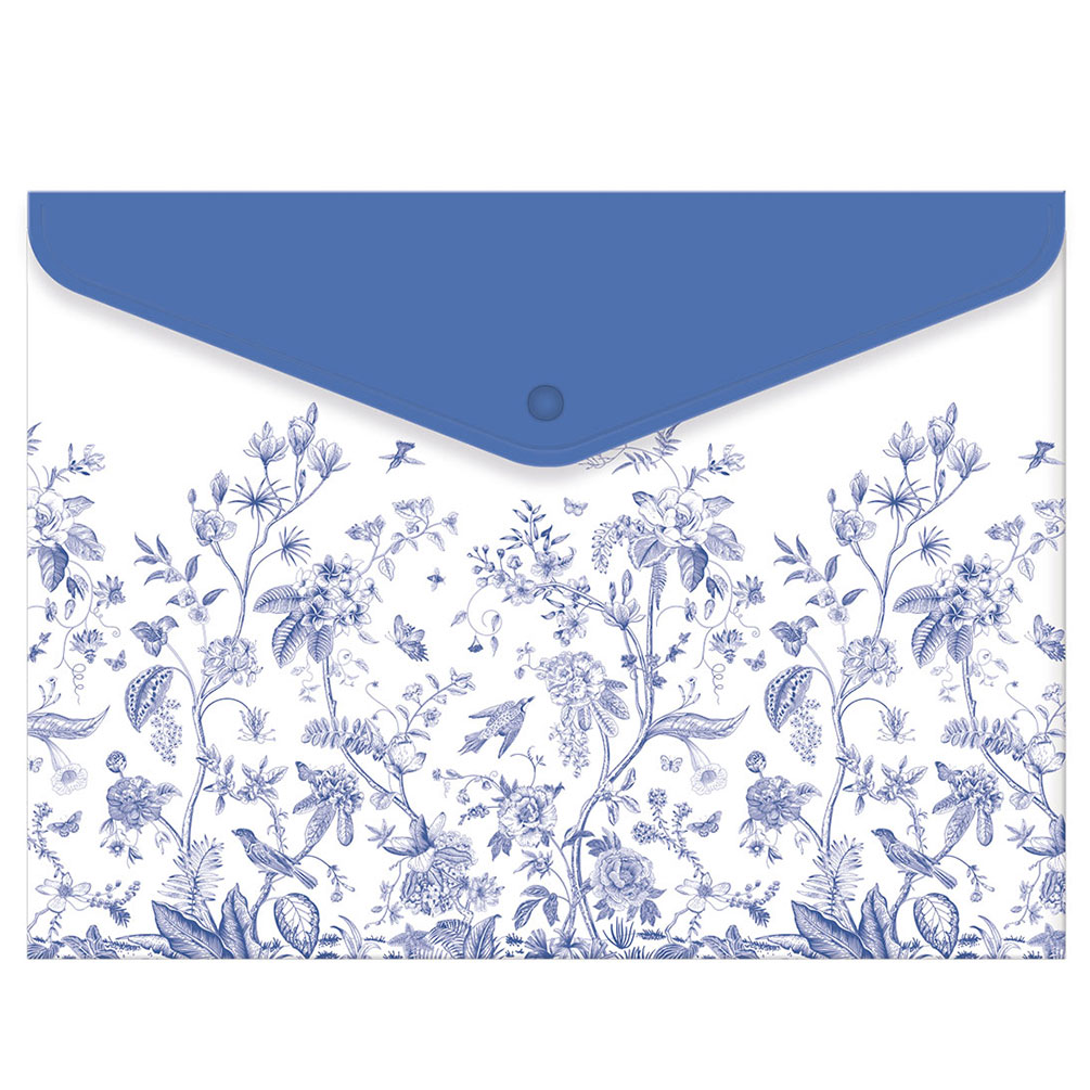 E-shop Obal na dokumenty A4 so zapínaním Kvety modré