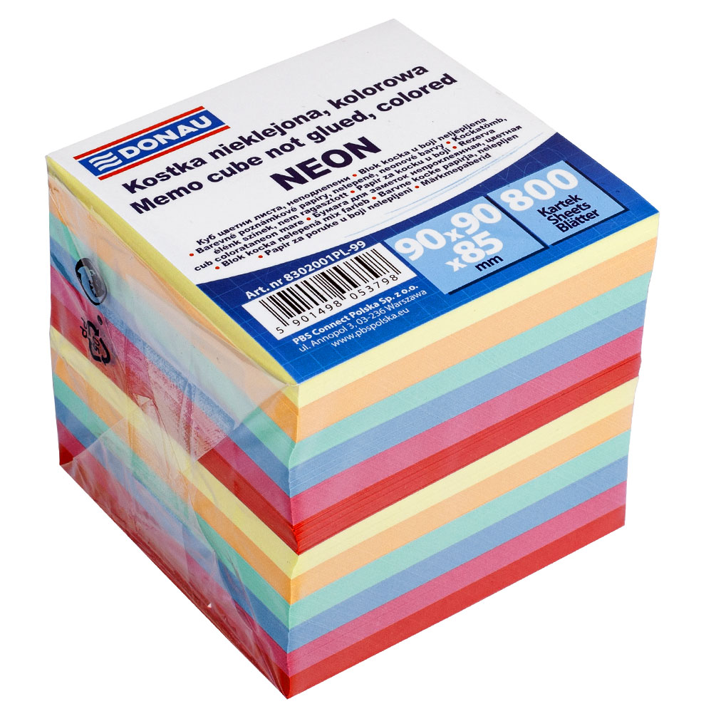 E-shop Blok kocka 9x9x9cm farebný nelepený, náplň