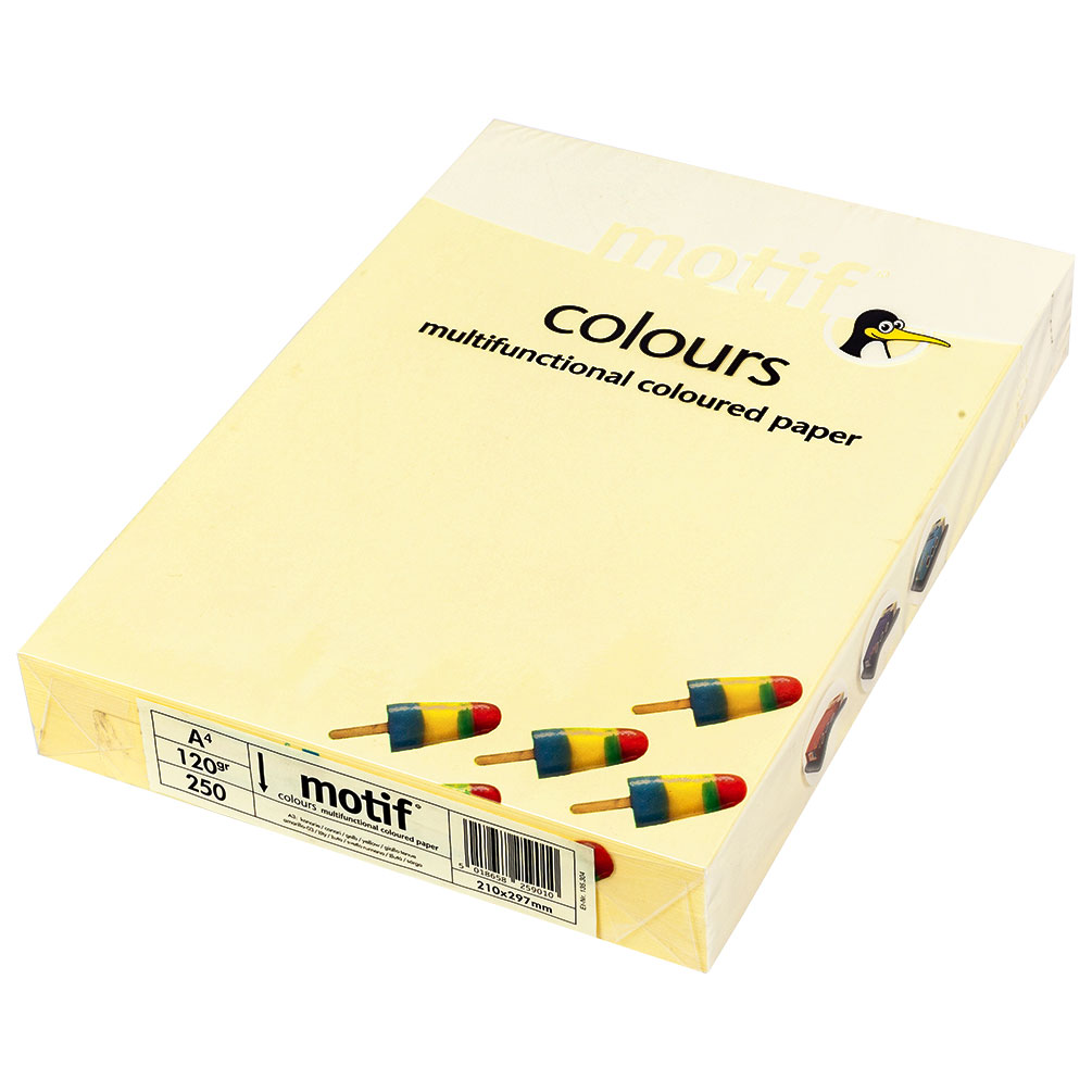 E-shop Kancelársky papier Motif colours A4 120g 250ks, žltý