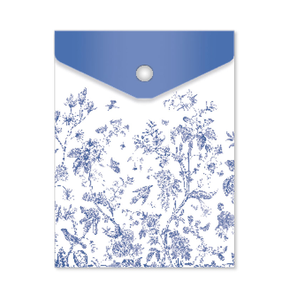 E-shop Obal na dokumenty A6 so zapínaním Kvety modré