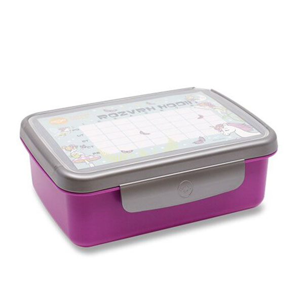E-shop Desiatový box - Zdravá sváča, fialovo-strieborný