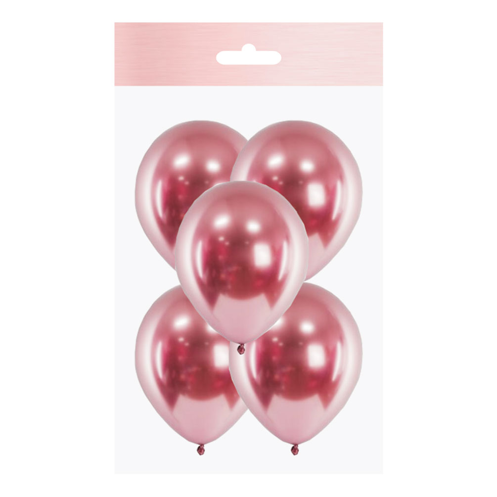 E-shop Balón perleťový ružový 5ks